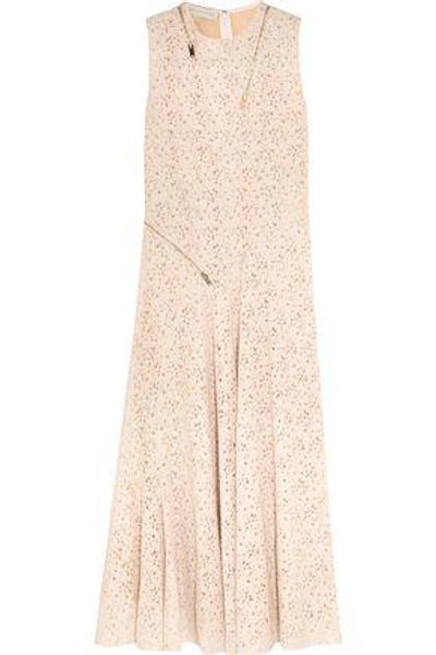 Shop Stella Mccartney Woman Zip-detailed Lace Gown Ivory