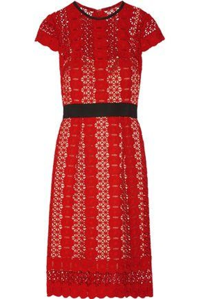 Shop Catherine Deane Woman Ilissa Guipure Lace Dress Red