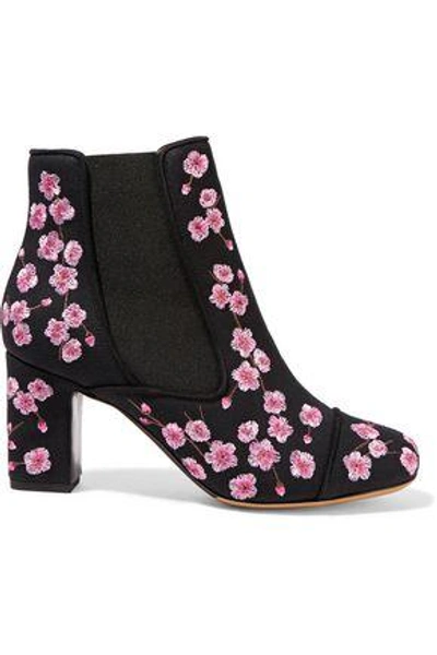 Shop Tabitha Simmons Woman Micki Floral-print Leather Ankle Boots Pink