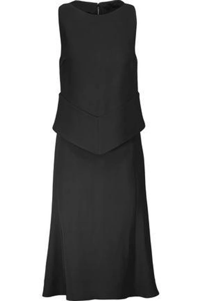 Shop Antonio Berardi Woman Layered Stretch-cady Dress Black