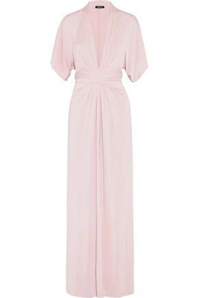 Shop Raoul Woman Stretch-satin Jersey Gown Baby Pink
