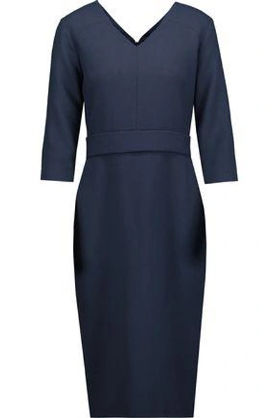 Shop Goat Woman Bentley Wool-crepe Dress Storm Blue