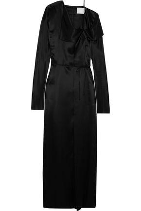 Dion Lee Woman Wrap-effect Silk-satin Gown Black | ModeSens