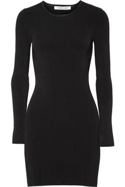 Shop Elizabeth And James Woman Priscilla Cutout Ribbed Stretch-knit Mini Dress Black