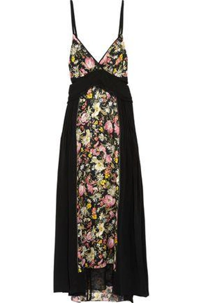 Shop 3.1 Phillip Lim / フィリップ リム Woman Cutout Floral-print Silk Midi Dress Black