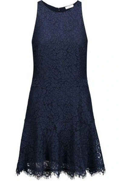 Shop Joie Adisa Corded Lace Mini Dress In Midnight Blue