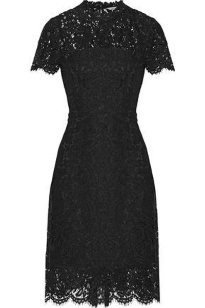 Shop Diane Von Furstenberg Woman Alma Cutout Corded Lace Dress Black