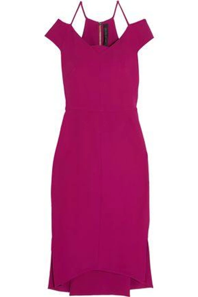 Shop Roland Mouret Woman Beatrix Cutout Stretch-crepe Dress Pink