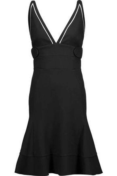 Shop Antonio Berardi Woman Fluted Stretch-cady Dress Black