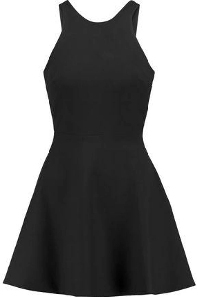 Shop Elizabeth And James Woman Britt Cutout Twill Mini Dress Black