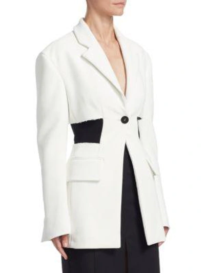Shop Proenza Schouler One Button Jacket In Off White