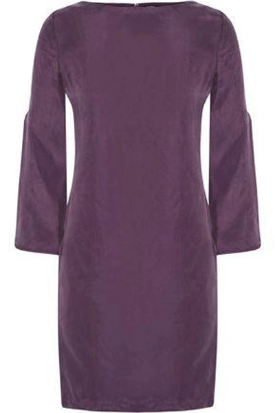 Shop Raoul Woman Sasha Silk Mini Dress Purple