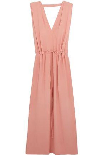Shop Jil Sander Woman Crepe Maxi Dress Pink