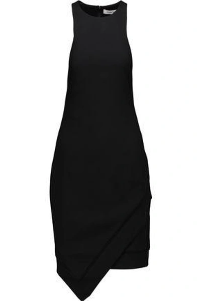 Shop Elizabeth And James New Claire Asymmetric Stretch-jersey Mini Dress In Black