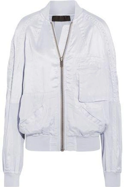 Shop Haider Ackermann Woman Satin Bomber Jacket Light Gray