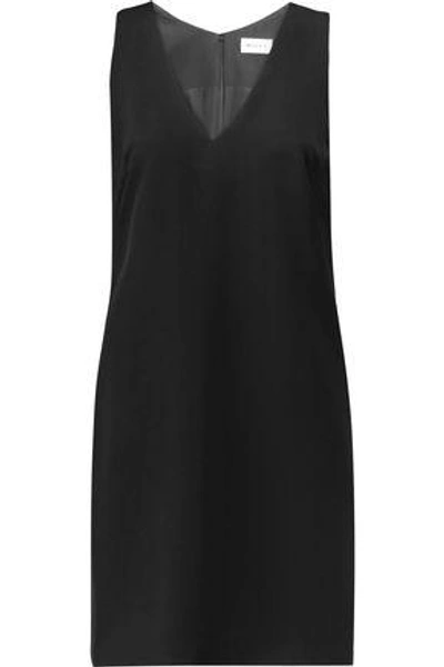 Shop Milly Woman Crepe Mini Dress Black