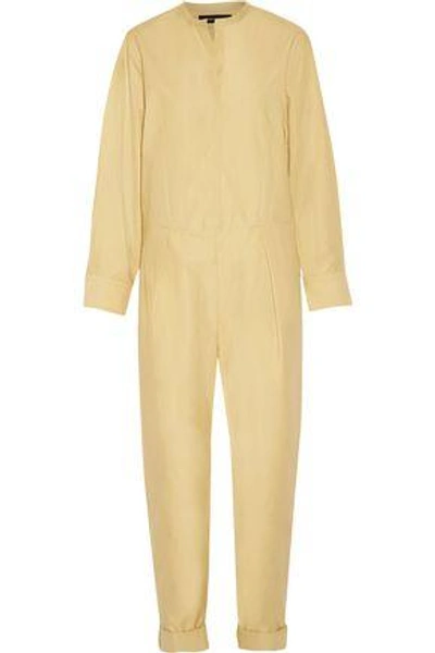 Shop Isabel Marant Woman Nuk Cotton-poplin Jumpsuit Pastel Yellow