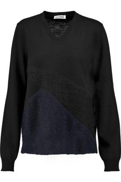Shop Jil Sander Woman Wool-blend Sweater Black