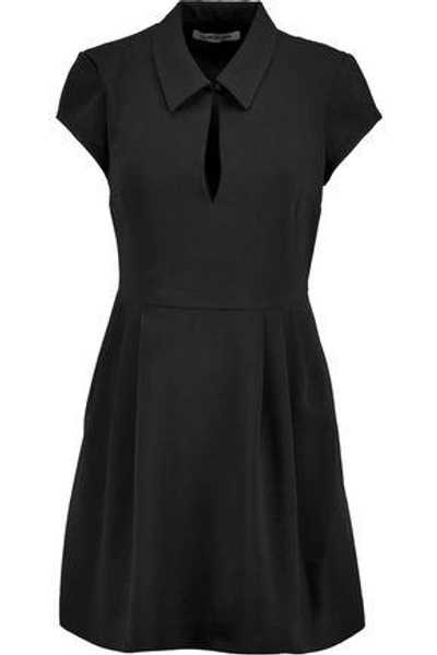 Shop Elizabeth And James Woman Rumor Pleated Crepe Mini Dress Black