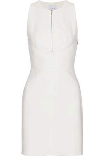 Shop Dion Lee Woman Cutout Tech-jersey And Mesh Mini Dress White