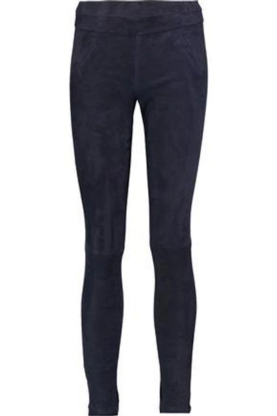 Shop Rta Woman Sonia Nubuck Leggings Midnight Blue