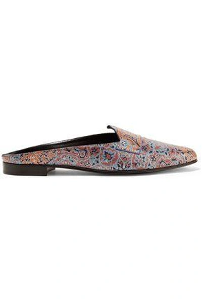 Shop Pierre Hardy Woman Jacquard Mules Blue