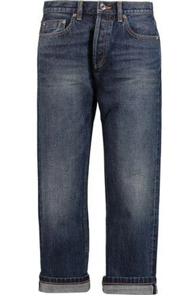 Shop Marc By Marc Jacobs Woman Annie Cropped Boyfriend Jeans Mid Denim