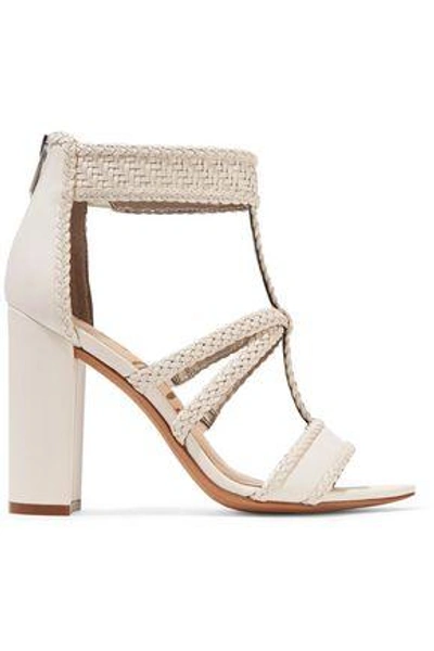 Shop Sam Edelman Woman Yordana Woven Leather Sandals White