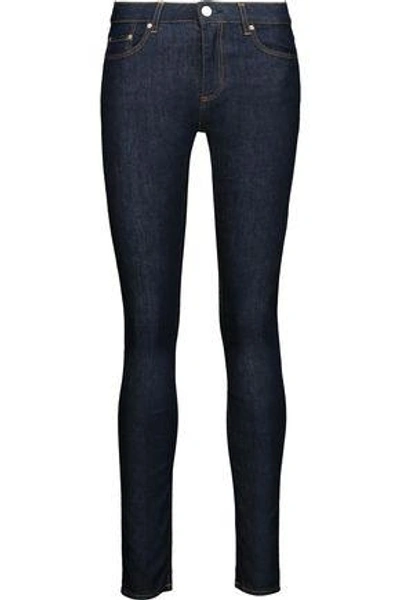 Shop Acne Studios Woman Skin 5 Low-rise Skinny Jeans Dark Denim