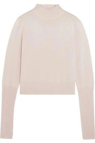Shop Dion Lee Woman Cutout Cashmere Turtleneck Sweater Pastel Pink