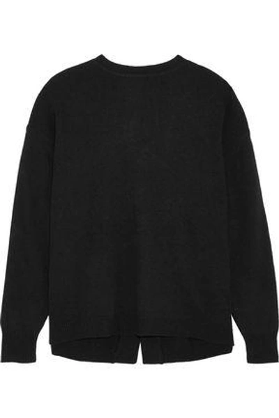 Shop Ellery Woman Grace Open-back Stretch-knit Sweater Black