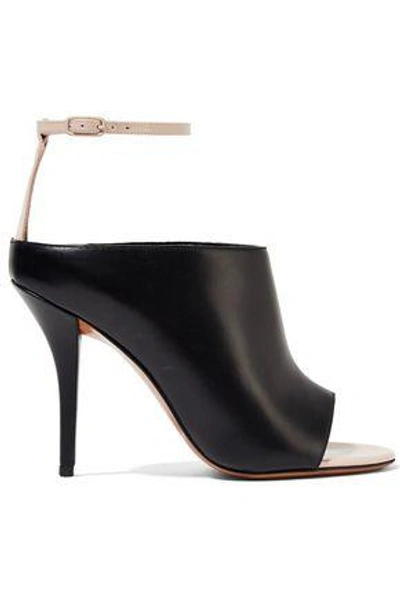 Shop Givenchy Woman Matte And Patent-leather Sandals Black