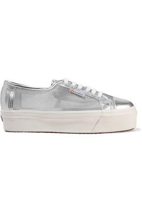 superga silver mesh sneakers