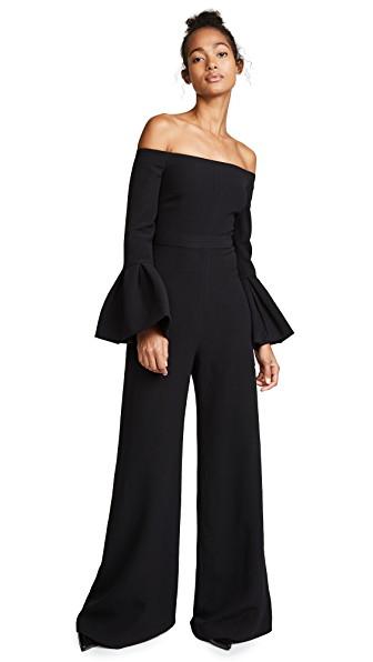 Alexis Astoria Off-the-shoulder Bell-sleeve Wide-leg Jumpsuit In Black ...