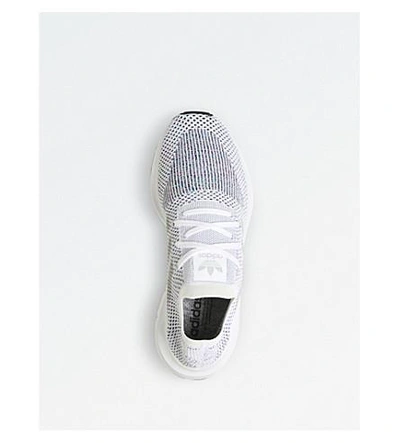 Shop Adidas Originals Swift Run Knitted Sneakers In White Mono Pk