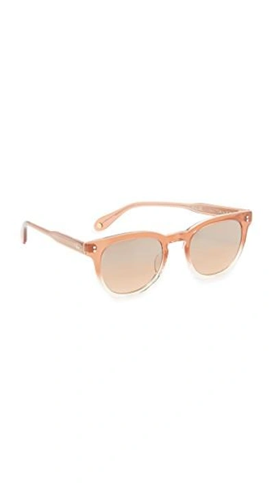 Shop Garrett Leight Granada Sunglasses In Rose Fade/mink Shadow