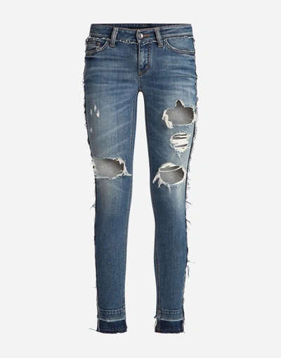 Shop Dolce & Gabbana Skinny Stretch Denim Jeans
