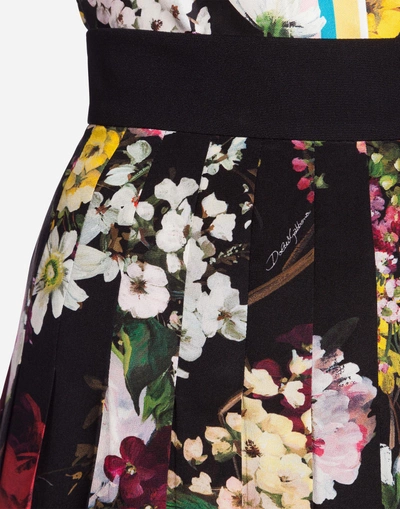 Shop Dolce & Gabbana Printed Silk Skirt In Multicolor