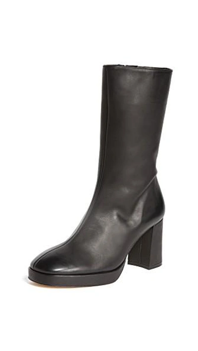 Shop Miista Carlota Block Heel Boots In Black