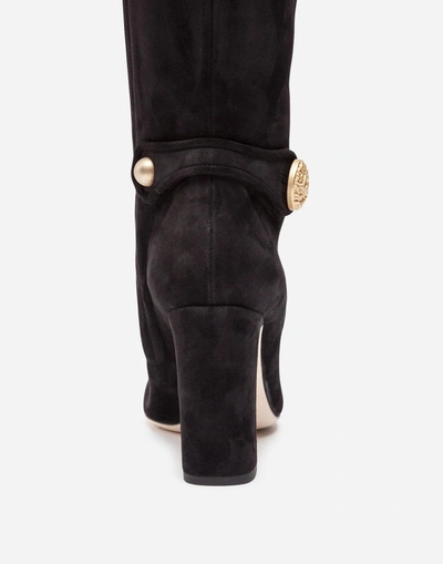 Shop Dolce & Gabbana Suede Boots In Black