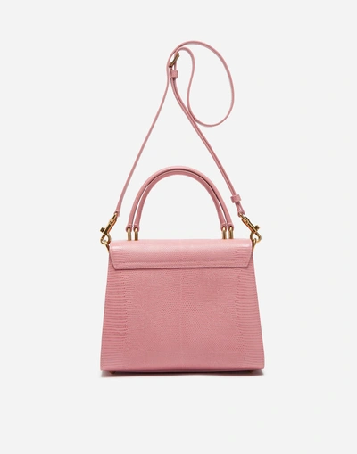 Shop Dolce & Gabbana Leather Welcome Handbag In Pink