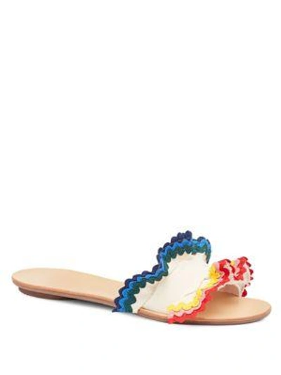 Shop Loeffler Randall Birdie Canvas Slides In Multi