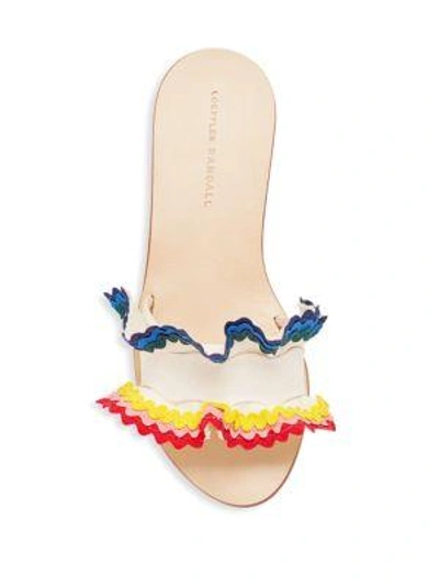 Shop Loeffler Randall Birdie Canvas Slides In Multi