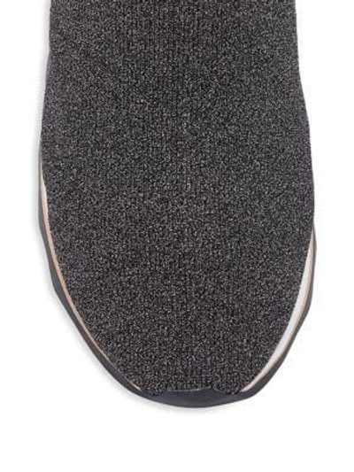 Shop Loeffler Randall Scout Knit Platform Sneaker In Black-silver