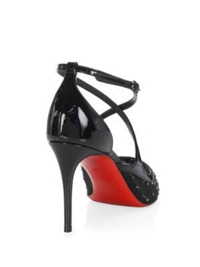 Shop Christian Louboutin Twistissima 85 Point Toe Stilettos In Hematite