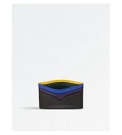 Shop Loewe Rainbow Leather Card Holder In Multicolour