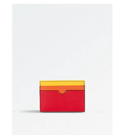 Shop Loewe Rainbow Leather Card Holder In Multicolour