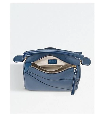 Shop Loewe Puzzle Small Multi-function Leather Bag In Indigo