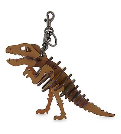 Shop Coach Dinosaur Medium Rexy Bag Charm In Saddle Rainbow