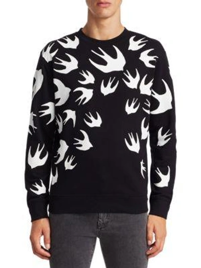 Shop Mcq By Alexander Mcqueen Printed Sweatshirt In Darkest Black